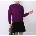 17PKCS226 2017 knit wool cashmere knitted lady sweater